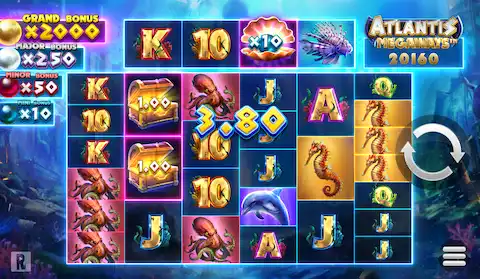 ワンダーカジノのスロット Atlantis Megaways/アトランティスメガウェイズ