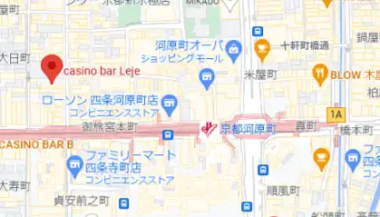 京都カジノバー アミューズメントバー レジェ マップ