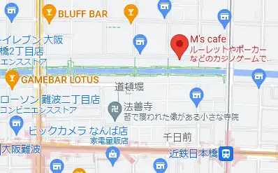 大阪カジノバー M’s cafeマップ