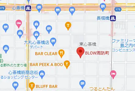 大阪カジノバー BLOW周防町 マップ