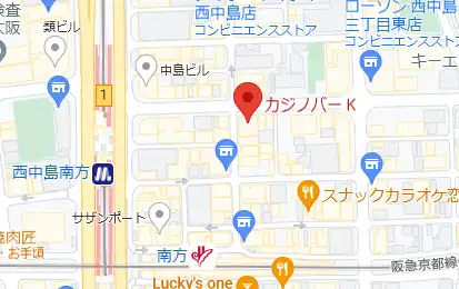 大阪カジノバー Casino&Bar K マップ