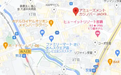 沖縄カジノバー JACK9(ジャックナイン) マップ