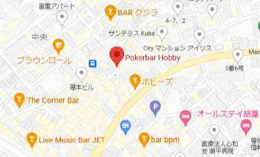 沖縄カジノバー Pokerbar Hobby マップ