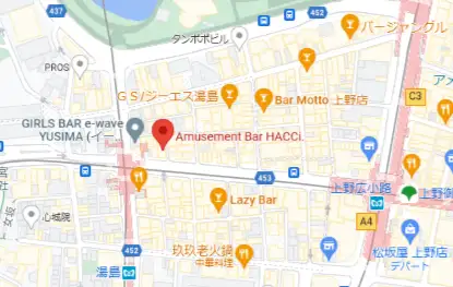 上野カジノバー Amusement Bar HACCi. マップ