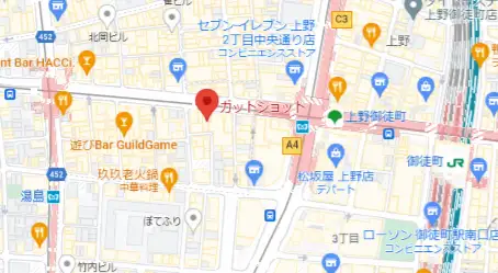上野カジノバー ガットショット マップ