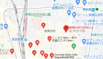 新宿アミューズメントカジノバー HIGE GORILLA マップ