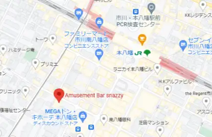 千葉アミューズメントカジノバー Amusement Bar snazzy 本八幡 マップ